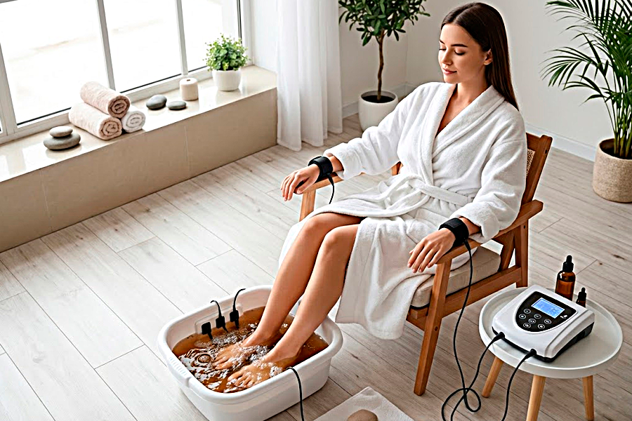 Pediluvio Iónico: Detoxificación Profunda